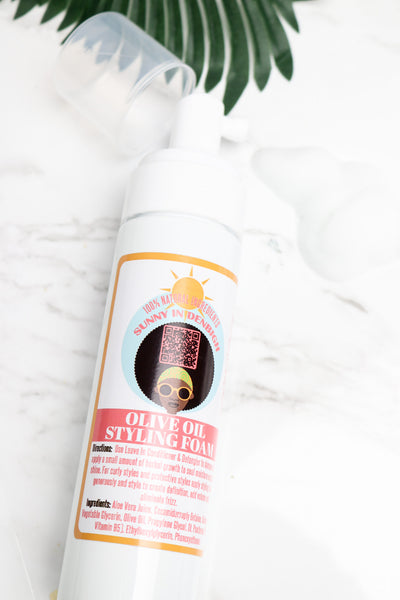 Olive Oil Styling Foam refines your hair styling needs with just the right amount of hold & moisture. It is ideal for achieving curl definition, controlling frizz and aiding in styling your rod sets on all hair types. Perfect for wigs, sew in’s, braids, all protective styles, Locs, and wash and go's