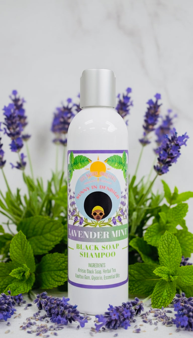 Lavender Mint Black Soap Shampoo